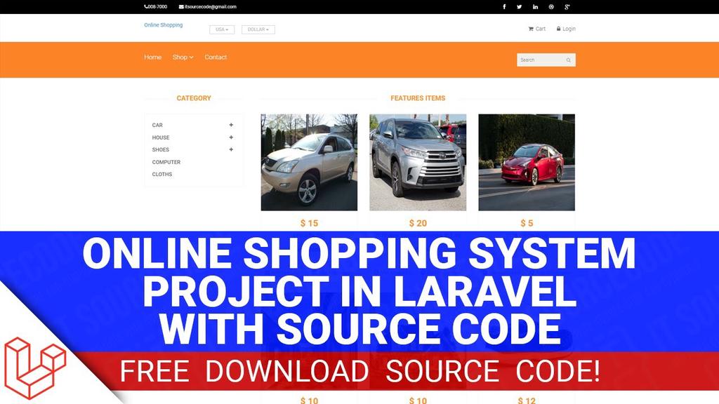 'Video thumbnail for Online Shopping System Project in Laravel with Source Code (Free Download)'
