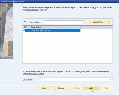 أضف الخادم في SAP GUI 740 في 3 خطوات سهلة : إنشاء إدخال نظام جديد في SAP 740