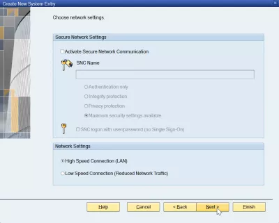 Shtoni server në SAP GUI 740 në 3 hapa të thjeshtë : Cilësimet e rrjetit të sigurta në SAP GUI 740