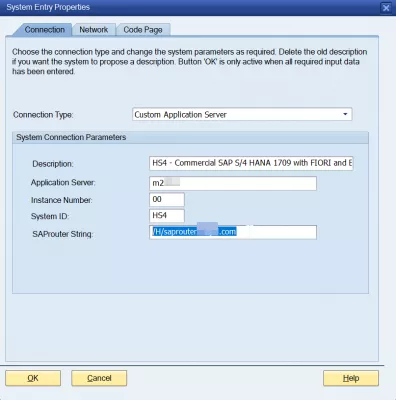 أضف الخادم في SAP GUI 740 في 3 خطوات سهلة : تعديل خصائص إدخال نظام SAP في SAP GUI 740