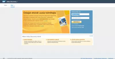 SAP Ariba: simplificarea limbajului interfeței : Interfața SAP Ariba Discovery în finlandeză
