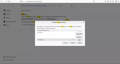 SAP Ariba: Ändern der Sprache der Schnittstelle leicht gemacht : Ändern der Seitenanzeigesprache in Firefox