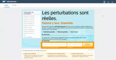SAP Ariba : 인터페이스 언어 변경이 쉬워졌습니다 : Chrome에서 프랑스어로 된 SAP 아리바 인터페이스