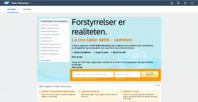 SAP Ariba: es facilita el canvi d’idioma de la interfície : Interfície SAP Ariba en noruec