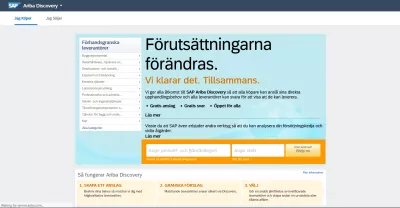 SAP Ariba: es facilita el canvi d’idioma de la interfície : Interfície SAP Ariba en suec