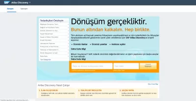 SAP Ariba: mengubah bahasa antarmuka menjadi mudah : Antarmuka SAP Ariba dalam bahasa Turki