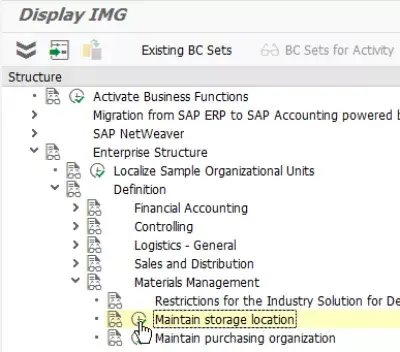 如何在SAP中创建存储位置 : 在SPRO中维护存储位置