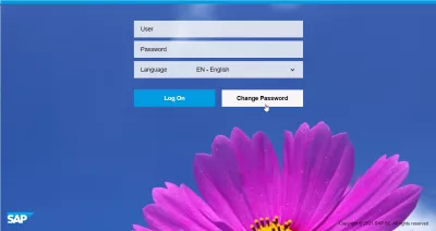 Làm Cách Nào Để Thiết Lập Lại Và Thay Đổi Mật Khẩu SAP? : Giao diện đăng nhập SAP Fiori và tùy chọn thay đổi mật khẩu