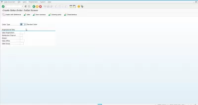 Comment résoudre le problème avec le journal d'incomplétion de la commande SAP? : Créer une commande client: écran initial
