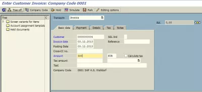 Ndryshimi i faturës në PSA : Fatura e klientit SAP fiks kodin FB70