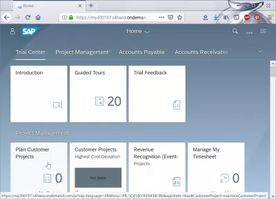 Kaip suplanuoti kliento projektą „SAP Cloud“? : Suplanuokite klientų projektų plyteles „SAP Cloud FIORI“