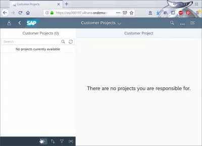 Jak zaplanować projekt klienta w SAP Cloud? : Nie utworzono jeszcze projektu klienta