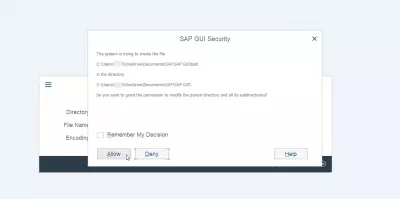 د SAP Gui امنیتي خبرتیاوې لیرې کړئ : لومړی انځور: د SAP GUI امنیت خبرتیا