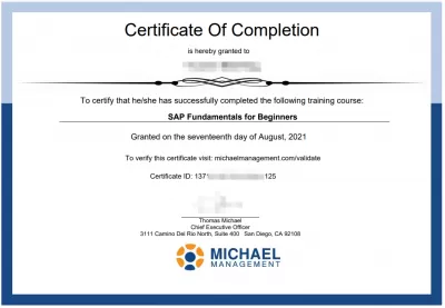 SAP Yeni başlayanlar üçün əsaslar Pulsuz online kursu sertifikatı ilə