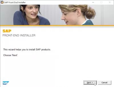 SAP GUI quraşdırılması 740 addımlar : SAP ön ucu yükləyici sihirbazının ilk ekranı