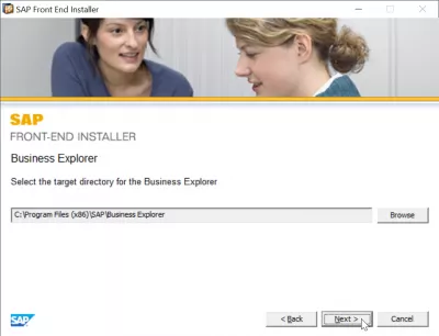 ជំហាននៃការដំឡើង SAP GUI ជំហាន 740 : ការជ្រើសរើសថតការដំឡើង SAP Business Explorer