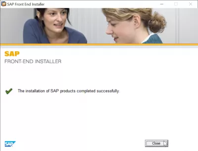 Етапи встановлення SAP GUI 740 : Встановлення встановлення передньої частини SAP завершено