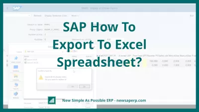 SAP څنګه د Excel سپریمشټ ته صادرول؟ : د SAP څخه د Excel سپریڈ شټ صادرولو ډاټا