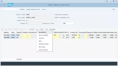 SAP Excel Elektronik Tablolarina Nasil Aktarilir? : Excel'e SAP verisi dışa aktarma seçeneği