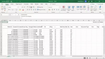SAP, Ako Exportovať Do Tabuľky Programu Excel? : SAP වගුවෙන් විශාල දත්ත බාගත කරන්නේ කෙසේද? එක්සෙල් හි විවෘත කරන්න, පරිවර්තනය නොකළ දත්ත අපනයනය නල අක්‍ෂර සමඟ බෙදුම්කරු “|”