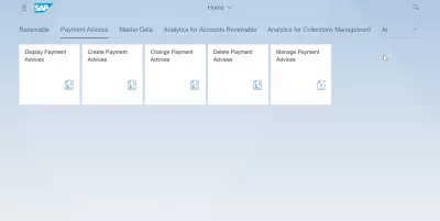 List of SAP S4 HANA FIORI 앱 : 지불 조언 SAP S4 HANA FIORI 앱