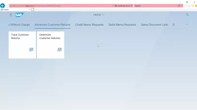 List of SAP S4 HANA FIORI εφαρμογές : Προηγμένη επιστροφή πελατών SAP S4 HANA FIORI εφαρμογές