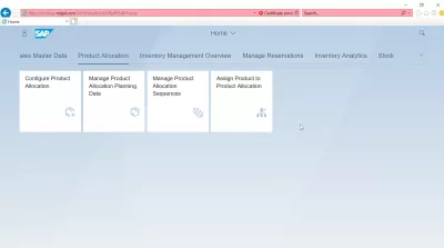 List of SAP S4 HANA FIORIアプリ : 製品の割り当てSAP S4 HANA FIORIアプリ
