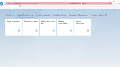 List of SAP S4 HANA FIORI aplikacije : Upravljanje rezervacijama SAP S4 HANA FIORI aplikacije
