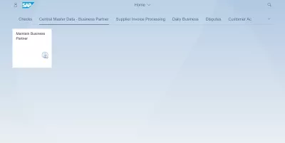 List of SAP S4 HANA FIORI εφαρμογές : Κεντρικά Στοιχεία Μάστερ Επιχειρηματικός Συνεργάτης SAP S4 HANA FIORI εφαρμογές
