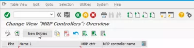 SAP Definiți un controler MRP (planificarea cerințelor materiale) : Creați un nou controler MRP
