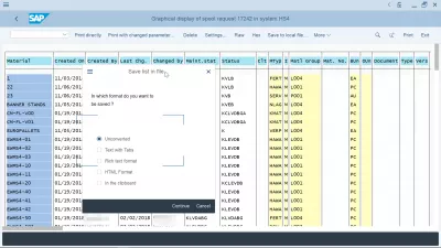 如何通过3个简单的步骤将SAP报告导出到Excel？ : 在SAP tcode假脱机SP01中将假脱机显示打印到未转换的Excel导出文件