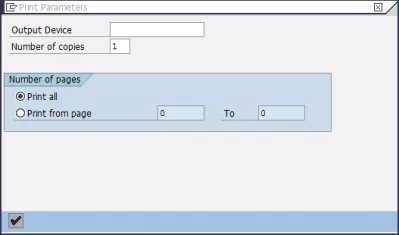 Como exportar o relatório SAP para o Excel em 3 etapas fáceis? : Parâmetros de impressão