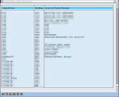 Jak exportovat sestavu SAP do Excelu ve 3 jednoduchých krocích? : Seznam tiskových parametrů výstupního zařízení