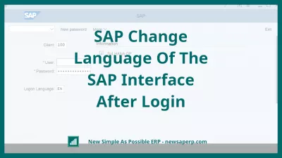 로그인 후 SAP 인터페이스의 SAP 변경 언어 : 기본 언어로 로그온 화면