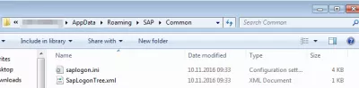 Saplogon.Ini 파일은 어디에 Windows 10에 저장됩니까? : 탐색기의 SAP saplogon.ini 구성 파일