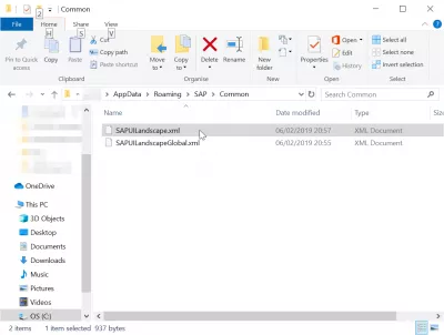 Hvor Er Saplogon.Ini-Fil Gemt I Windows 10? : SAP SAPUILandscape.xml-konfigurationsfil i explorer i SAP 750-installation