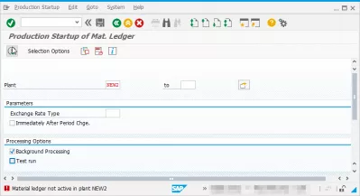 SAP Message C + 302 Материалната книга не е активна в завода : Грешката не е активна в цеха ABCD в CMKSTART